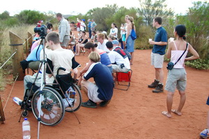 Sonnenuntergangsstimmung am Ayers Rock